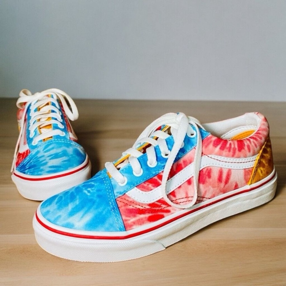 Vans Kids Tie-Dye Sneakers - Blue, Pink, Yellow